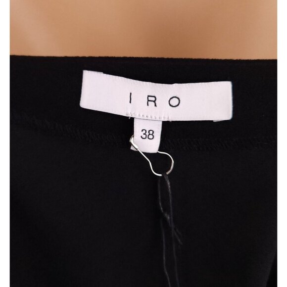 IRO Davov One-Shoulder Envelope Hem Dress Size 38 M Black NWT - Picture 11 of 15